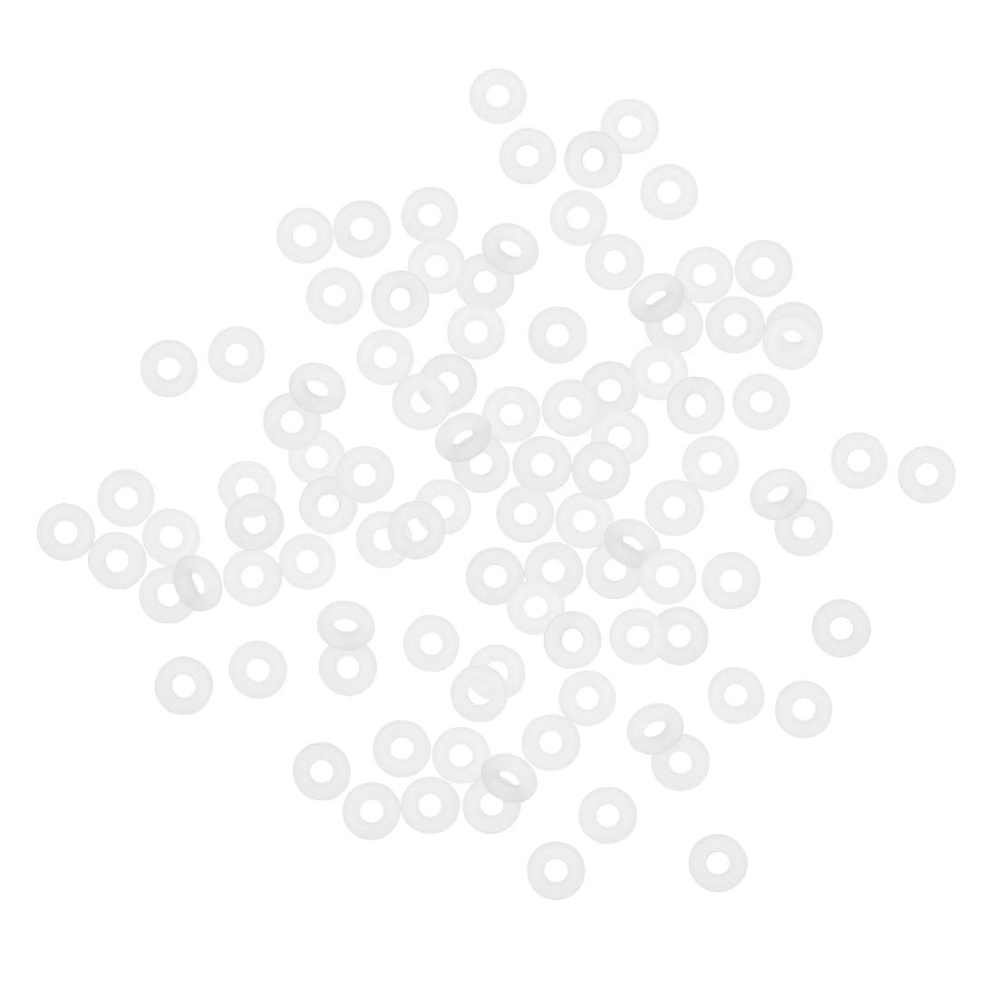 Sellify 100Pcs 5mm x 1.5mm Rubber O-rings NBR Heat Resistant Sealing Ring Grommets White-image-25