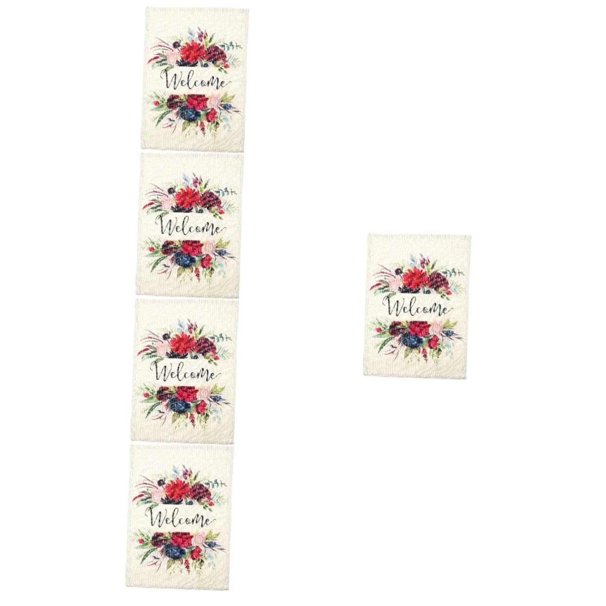 Drapeaux de fleurs de bienvenue d'été pour embellir la pelouse et la cour rustique Happyyami