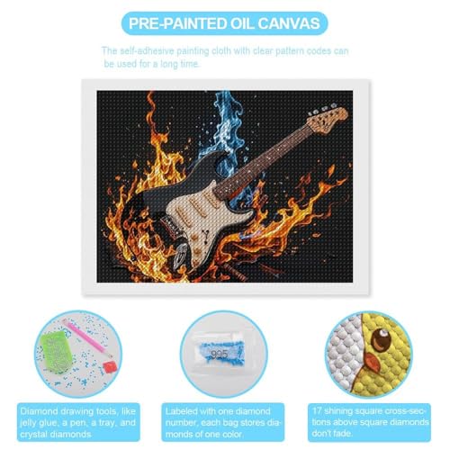 Peinture diamant musique déco salon broderie adulte 30x40 - 6