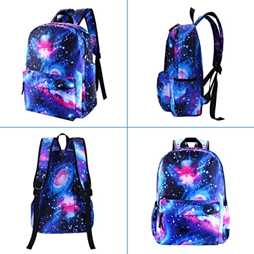 SAMIT Galaxy School Bag Galaxy Backpack Lightweight School Backpack Boys Rucksack Cool Bookbag Laptop Backpack Casual Daypacks with Pencil Case for Boys Girls (3 in1 school bag set)