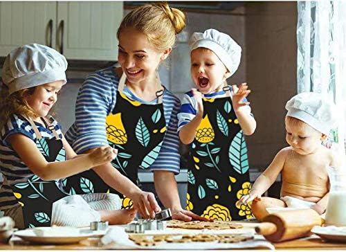 2 Pack Cotton Adjustable Parent and Child Apron with Pockets Mommy and Me Matching Set, Baking,Painting - Image 6