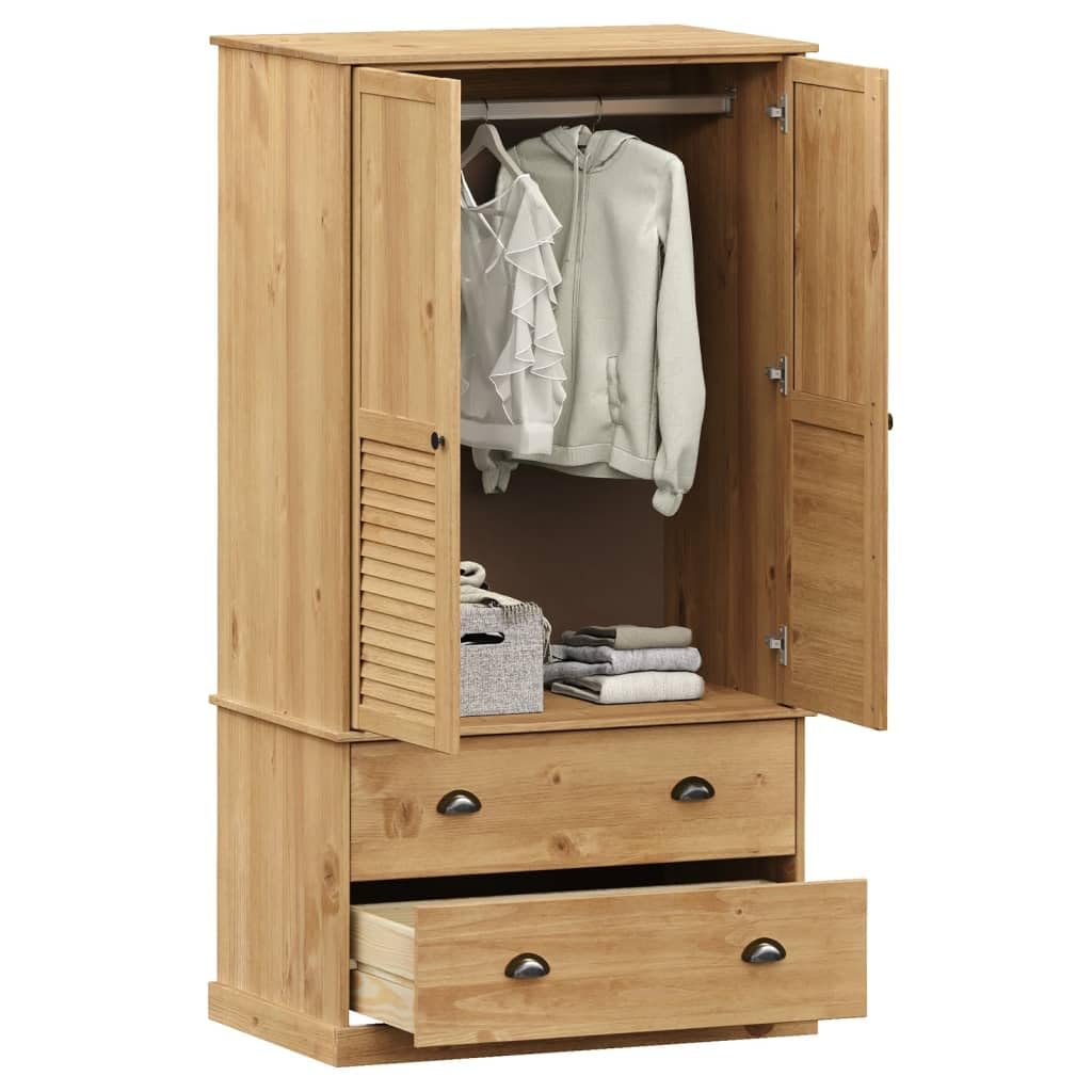 ZEYUAN Vigo Armoire de chambre en bois massif de pin 90 x 55 x 176 cm