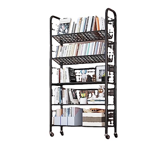 360° Rotating Bookshelf - Multifunctional Rolling Storage Cart for Home, Office &amp; Kitchen Organization - Space-Saving, Stylish Design for Easy Access