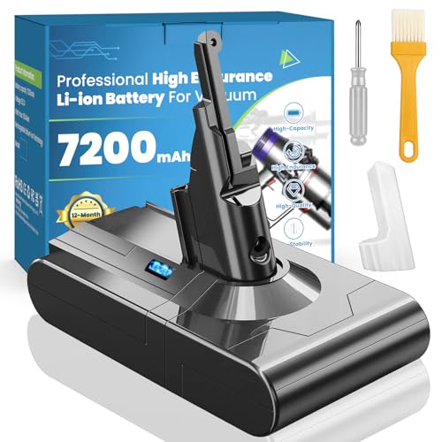 OHZHAO 7.2Ah V8 Battery Replacement Compatible with Dyson V8 Animal/Fluffy/Absolute/Motorhead/V8...