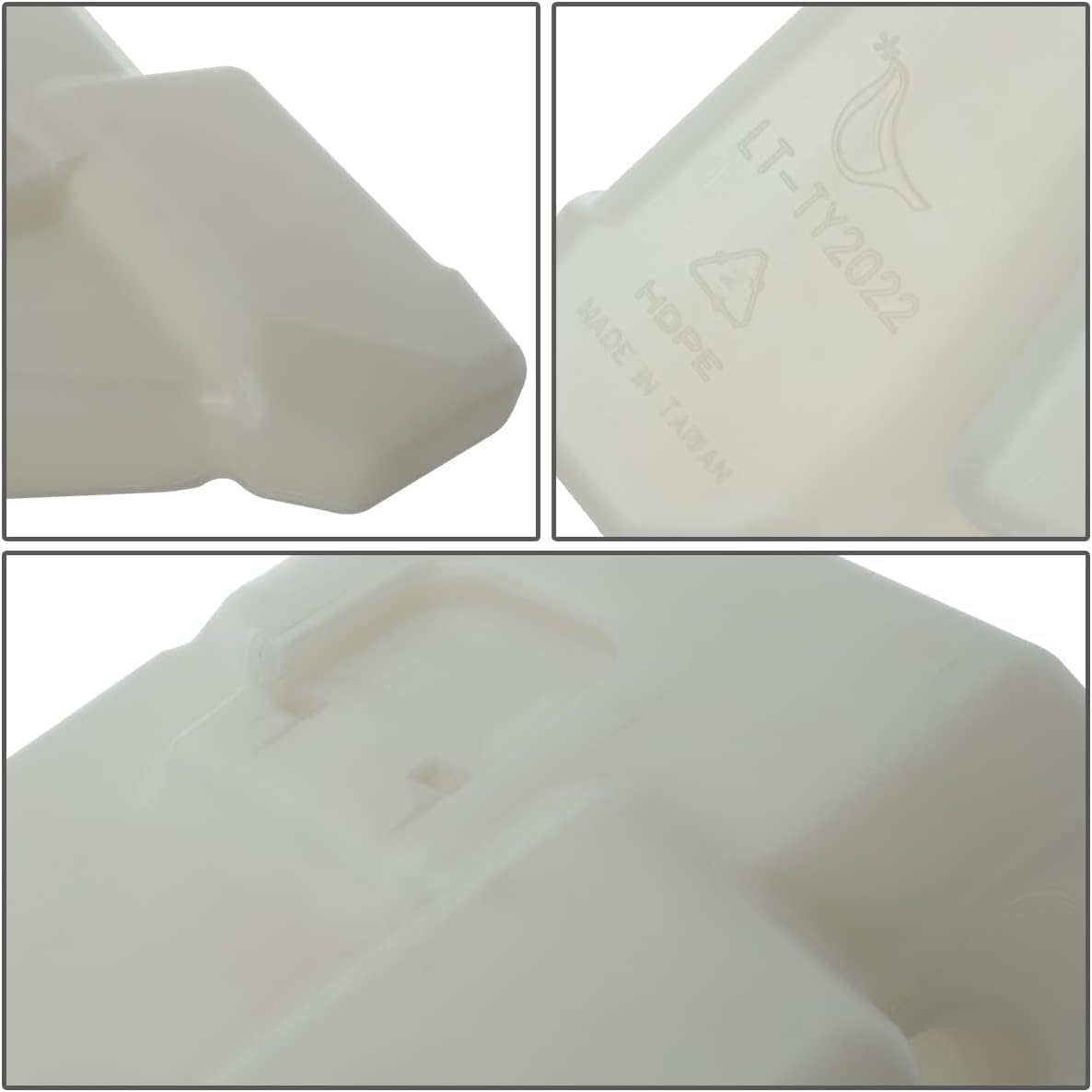 DAT AUTO PARTS Engine Coolant Recovery Bottle Overflow Reservoir Tank With Cap Replacement for 2007-2011 Toyota Camry Including Hybrid 2007-2012 Lexus ES350 White Textured Plastic TO3014120 164700P020