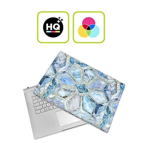 Peau autocollant Microsoft Surface Book 2 marbre bleu et dorures premium - 2