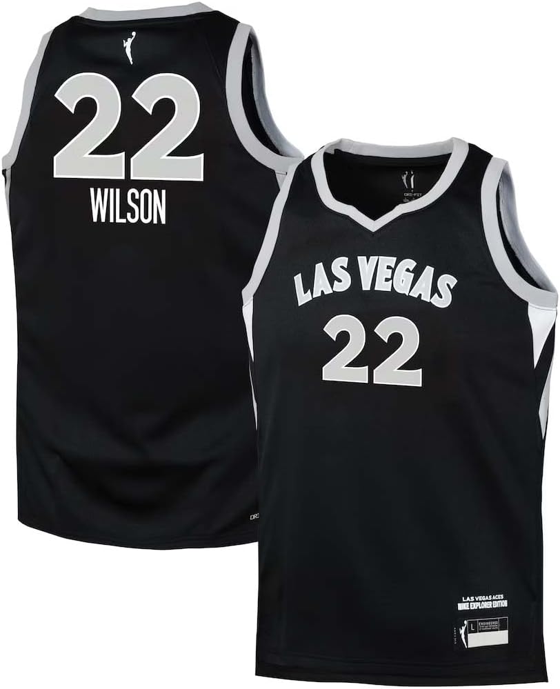 A'ja Wilson Las Vegas Aces #22 WNBA Youth 4-20 Black
