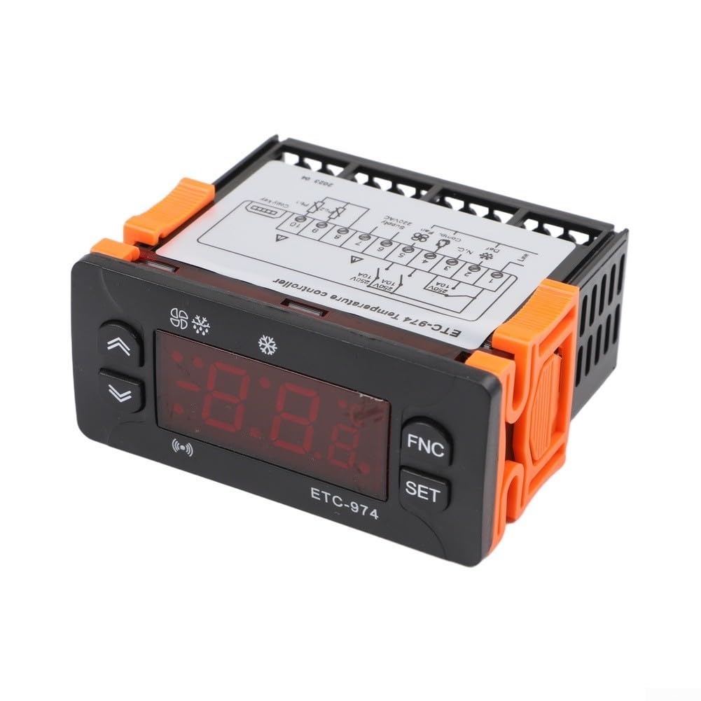 Termostato guida DIN ETC-974 doppio sensore (110 V)