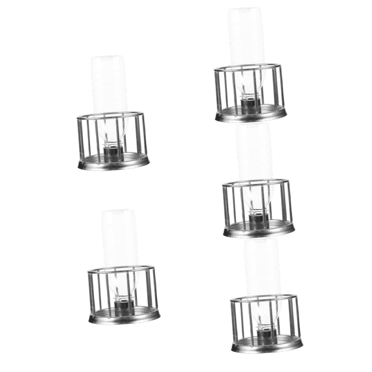 BESPORTBLE 5piezas Cuenco De Agua para Tortugas Inoxidable Recipiente Multifuncional para Reptiles Bebedero Tortugas y Anfibios