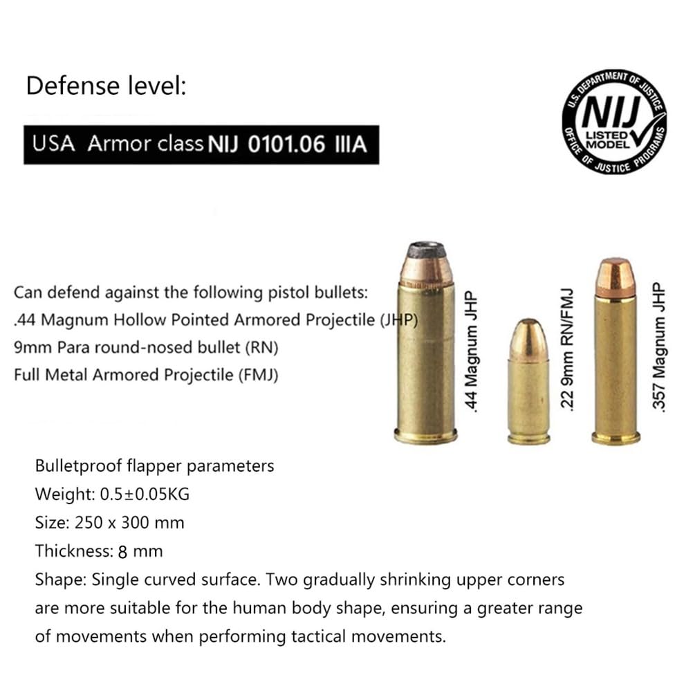 2er-Pack NIJ IIIA Ballistische Platte 25 x 30 cm, leichte kugelsichere PE-Platte für Taktische Weste, Rucksackeinsatz, Multi-Hit-Schutz