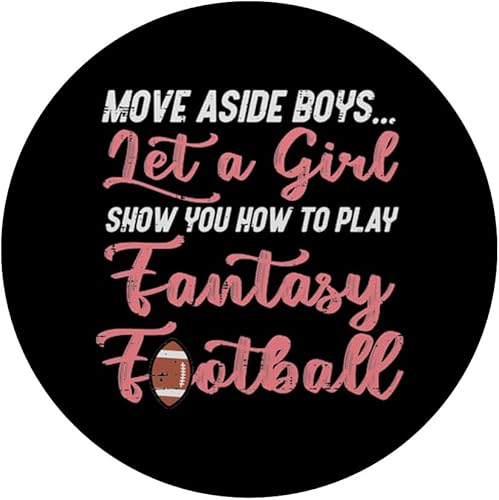 Miniatura 3 de Let Girl Show How Play Fantasy Football Mujeres Niñas Niños PopSockets Estándar PopGrip