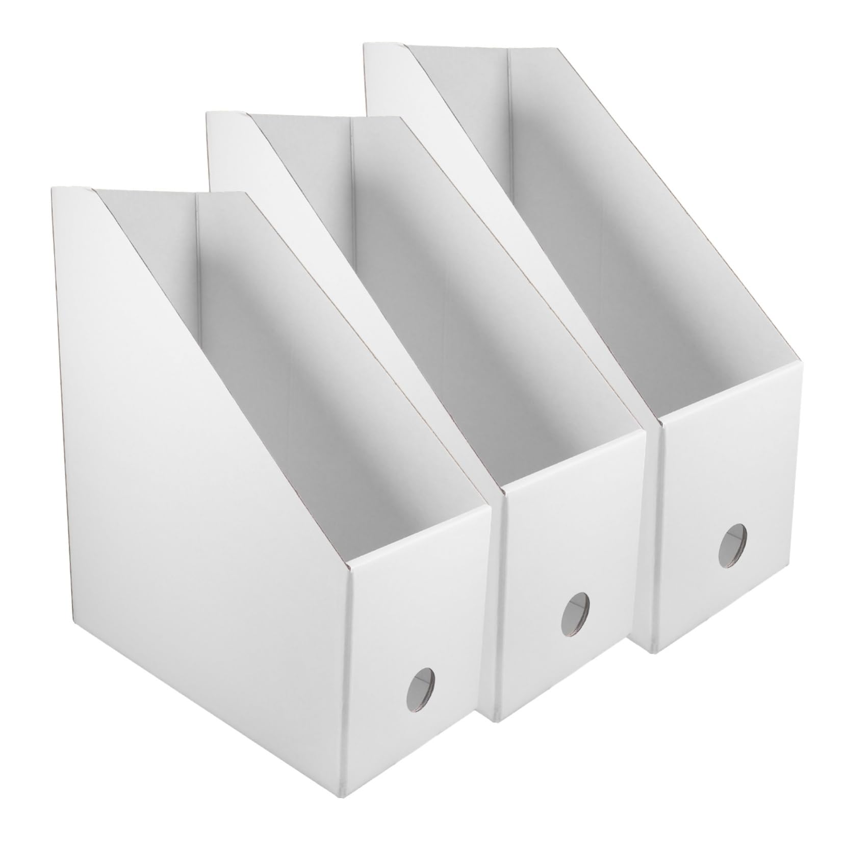 DOITOOL 3Pcs File Box Holders for Office Home Desktop Folder Holder Study Desk Organizer for Documents Books and Stationery Storage Wide