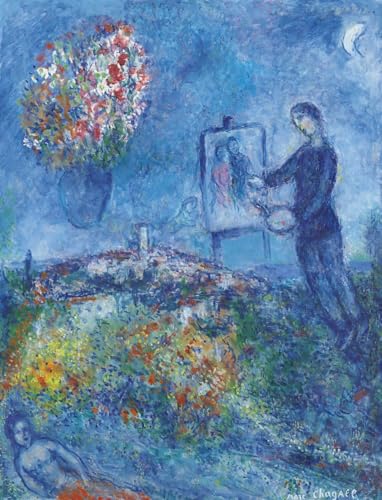 Marc Chagall peinture toile abstraite decoration salon affiche murale 40x60