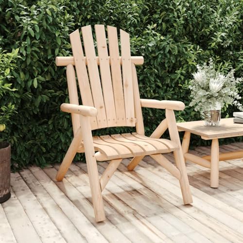 Tidyard Silla Jardin,Silla jardín cómoda,Sillon Jardin,Sillas de Patio,Silla Jardin Exterior,Silla de jardín Madera Maciza de Abeto 68x86x103