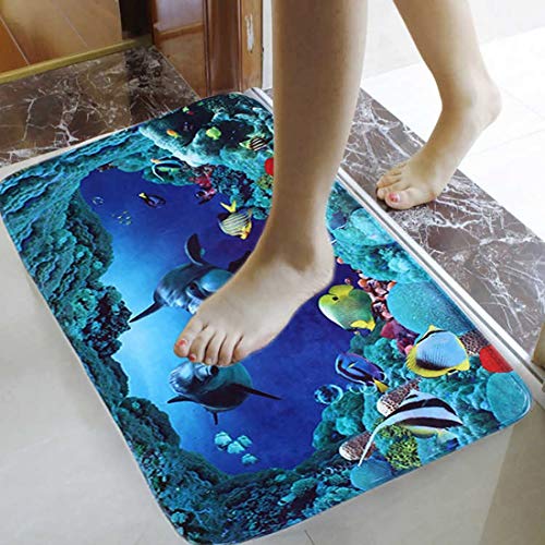 Nileco 3D Ocean Pattern Carpet,Optical Illusion Non Slip Rug,Cozy Easy To Clean Floor Mat,For Outdoor Indoor Room Kitchen Bedroom #TOP6