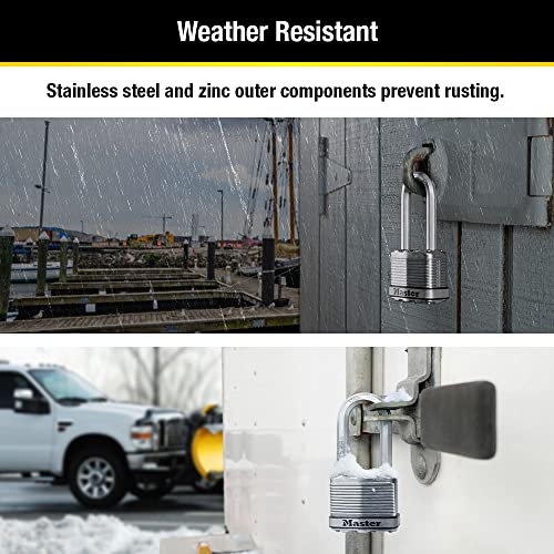 Master Lock M1XTRILHCCSEN, Triple Pack 1-3/4-Inch Wide Magnum Laminated Steel Padlock, 5/16-Inch Diameter - Image 4