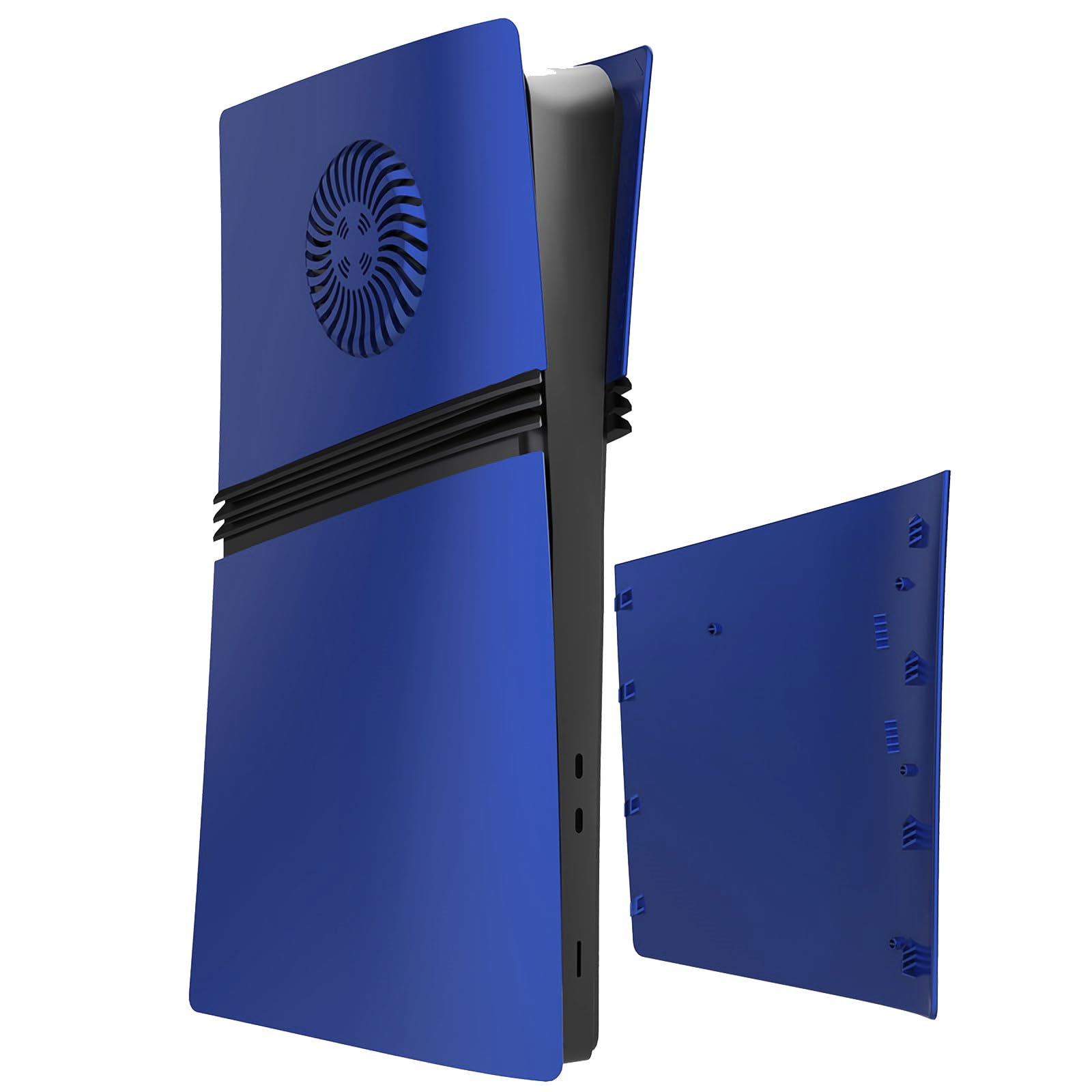 für PS5 Pro Frontblende mit Kühlungsöffnungen, Stoßfeste Frontplatten Staubdicht und Kratzfest, zum Aufstecken für PlayStation 5 Pro Digital Console Frontplatte, Einfache Installation (Blau)