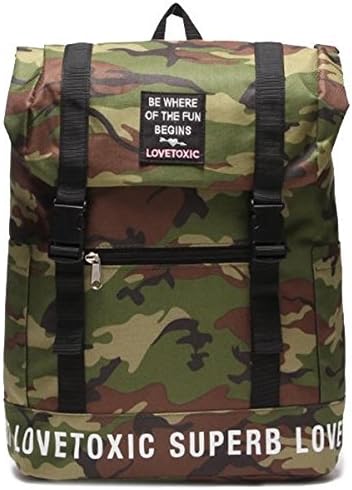 Amazon ニコラ掲載 ダブルベルトロゴ入りリュック マルチ F Lovetoxic ラブトキシック シューズ バッグ