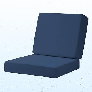 Outdoor Deep Seat Patio Couch Cushions, 24x24 inch, Navy Blue