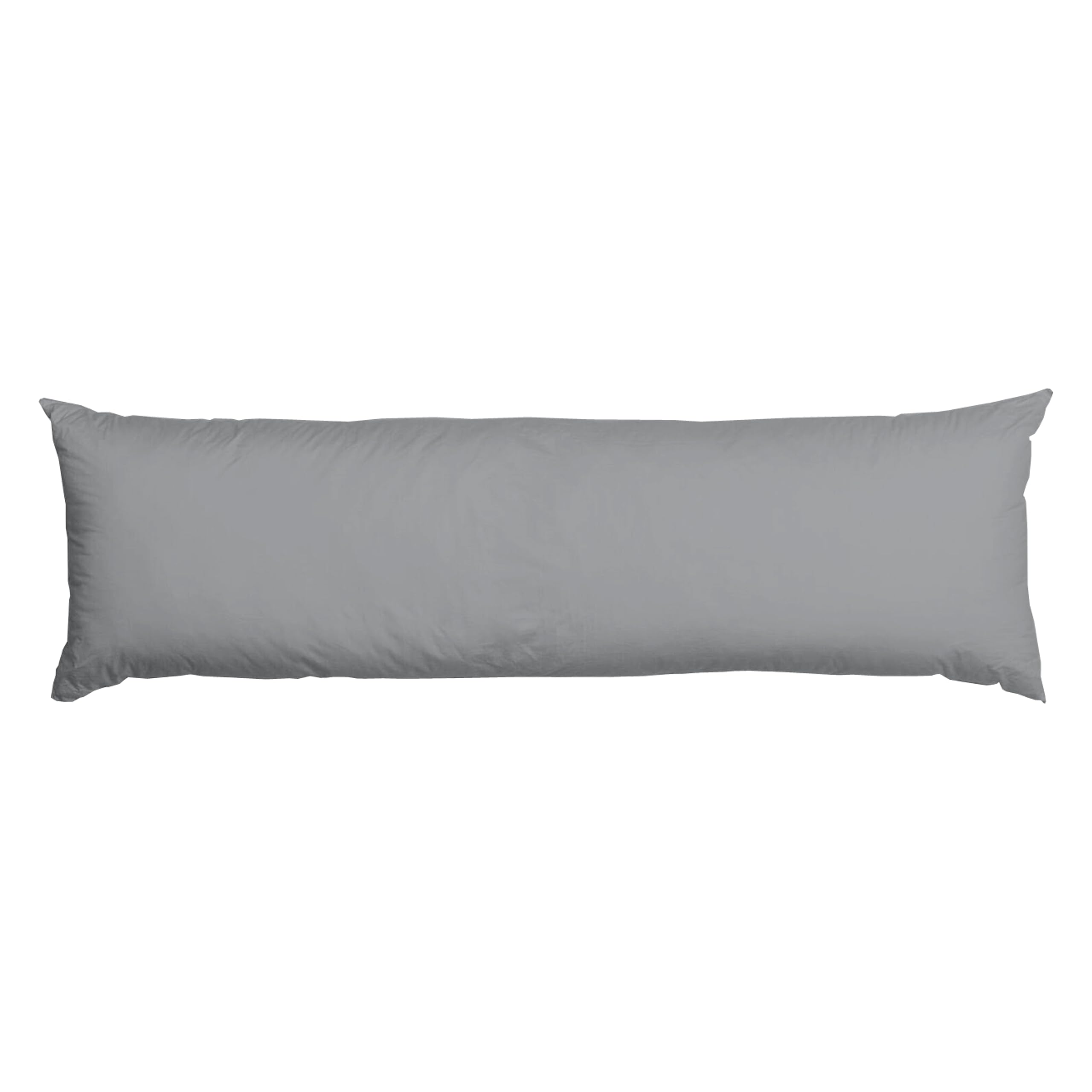 AmigoZone Bolster Body Pillow - Hollow Fiber Filled for Maternity Support, Side Sleeper, Free Case (Grey, Super King 6FT (72"))