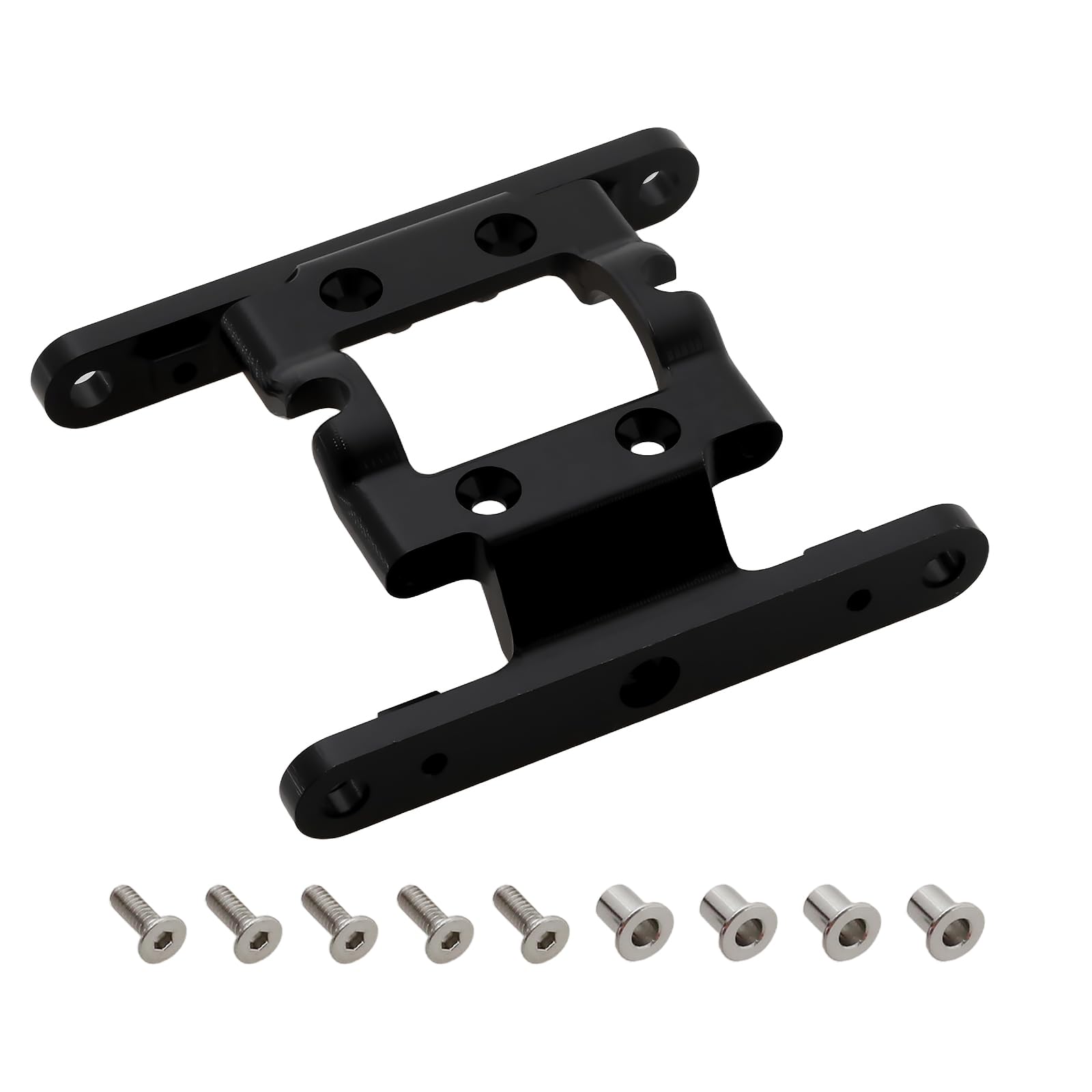 eMagTech 1Set Black Coating Transmission Metal Anti-skid Plate Kit Compatible with Crawler FCX18 1/18 RC (FCX18-05)