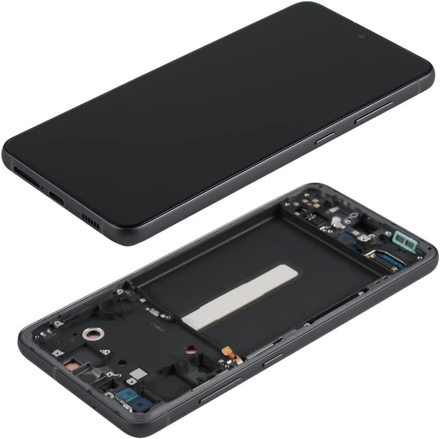 for samsung galaxy s21 fe 6 4 inch 5g sm g990 amoled display lcd touch screen digitizer assembly replacement with frame