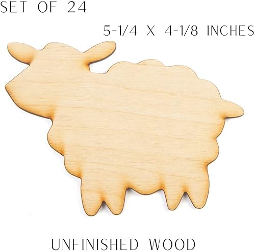 Miniatura 9 de Factory Direct Craft Grupo de 24 recortes de madera sin terminar para actividades artesanales y decoración