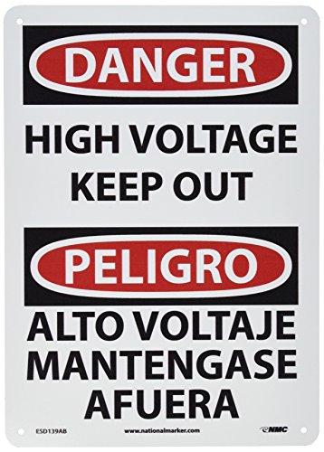 Panneau alu DANGER HIGH VOLTAGE KEEP OUT contre les intrusions en zone à risque