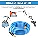 YOTOO Air Hose 3/8 in x 50 ft, Heavy Duty Hybrid Air Compressor Hose, Flexible, Lightweight, Kink Resistant with 1/4