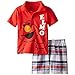 Sesame Street Boys' 2 Piece Elmo Polo Shirt and Plaid Short