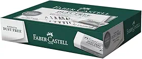 Borracha Dust Free, Faber-Castell, 187137, Branca, pacote de 30