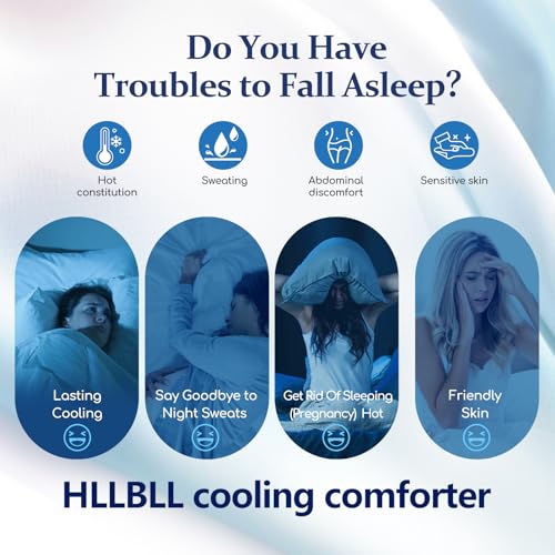 HLLBLL® Cooling Comforter, Ultra Cold Fiber Technology, All-Season Lightweight Blanket to Quickly Cool Down,Deep Sleep Throughout The Night (Aqua Blue, King/Cali King (106"x90")) by HLLBLL - Image 5