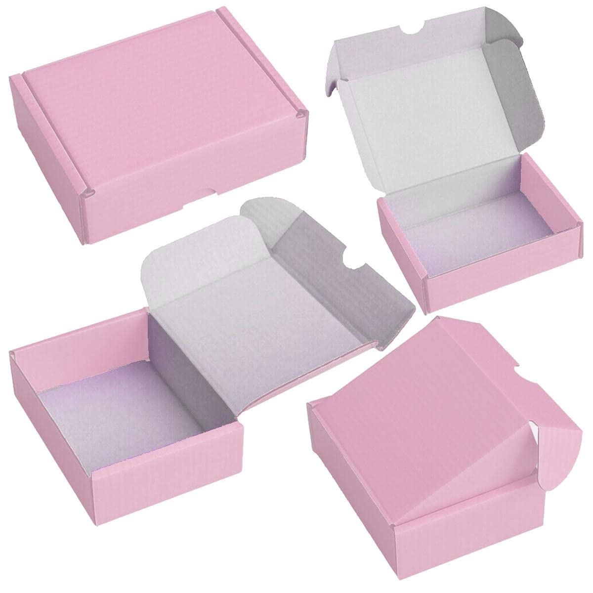 30 x F5 8x6x4" Postal Pip Box Die Cut Pink Cardboard Mailing Shipping