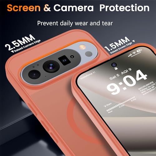 Image of WRJ Magnetic Case for Google Pixel 10 /10 Pro 6.3-Inch, Orange