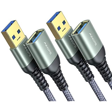 AINOPE 2 Pack 2M USB 3.0 Extension Cable Cover