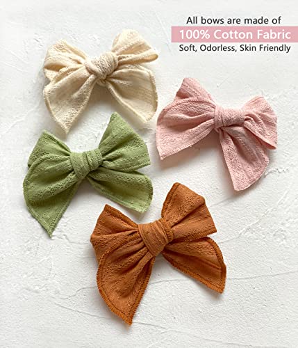 Cherssy Baby Hair Bow Clips, Embroidered Stripe Bows Hair Alligator Clips Accessories For Baby Girls, Infants, Toddlers, School Girls, Children #TOP2