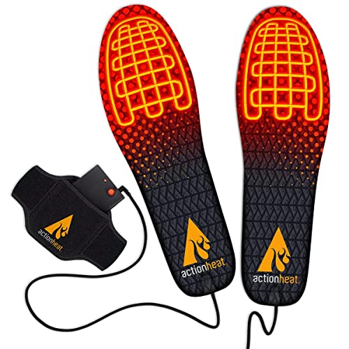 ActionHeat AA Heated Insoles – AA Battery Shoe Insoles for Winter Season and Cold Weather – Up to 2 Hours Battery Life S/M