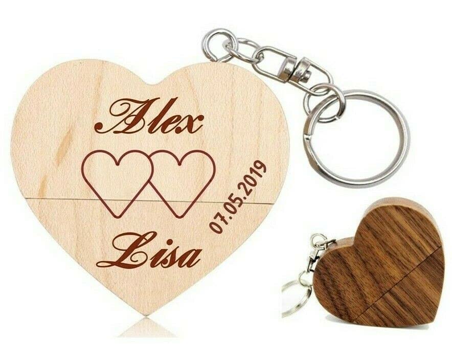 USB-Stick 'Just Married' In Hochzeitsbox – USB 3.0, 8 GB, Weiß, Mit Foto-Fenster