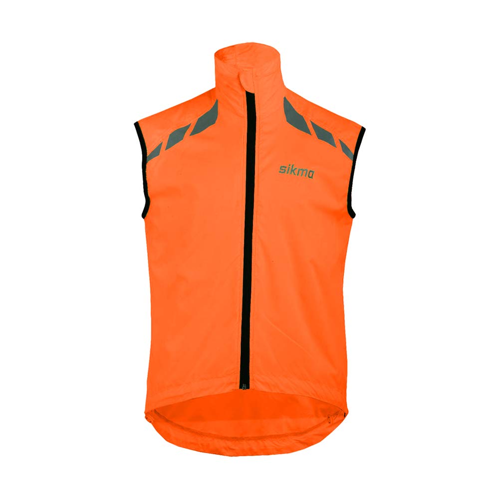 Sikma Gilet de cyclisme léger coupe-vent sans manches gilet réfléchissant course cyclisme jersey haute visibilité printemps vélo gilet vêtements thermique léger Gilet.