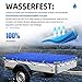 Anhängerplane Flachplane 207.5x114x10cm | WASSERFEST Anhänger Abdeckplane mit 7m Planenseil | Ideal für Stema BÖckmann Humbaur Pongratz 201x108cm 750kg Anhänger