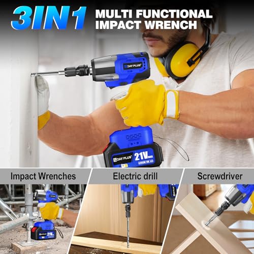 Upgraded Cordless Impact Wrench Brushless 1/2 inch Driver 21V 550N.m High Torque with Socket Set 14mm 17mm 19mm 22mm, with Battery 3000mAh Li-Ion 3200rpm Variable Speed, with Carry Box 6 Upgraded Cordless Impact Wrench Brushless 1/2 inch Driver 21V 550N.m High Torque with Socket Set 14mm 17mm 19mm 22mm, with Battery 3000mAh Li-Ion 3200rpm Variable Speed, with Carry Box - Image 6