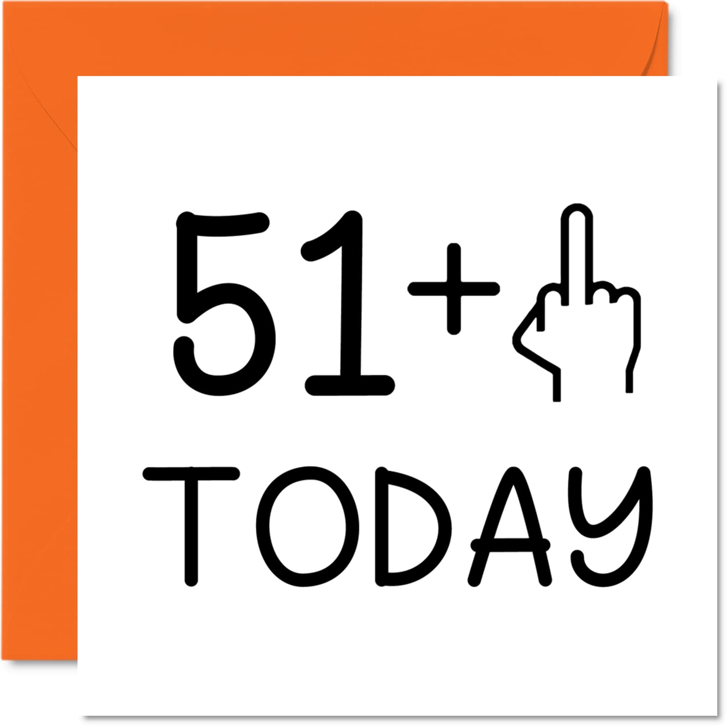52nd Birthday Card Funny for Women - Novelty Middle Finger - Rude Birthday Cards for Men, 145mm Greeting Cards, Joke Banter Cards Mum Dad Grandad Granny Nanny Auntie Uncle