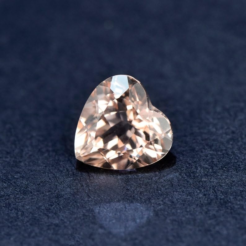 Morganite naturelle en cœur pour fabriquer votre collier de mariage DIY - 4