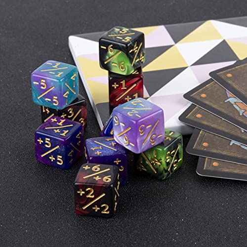 48 Pcs Magic The Gathering Token Dice Counters Marble Cube D6 Dice Loyalty Dice Compatible With Mtg Card Gaming Accessories Ccg Creature Stats, 4 Colors #TOP5
