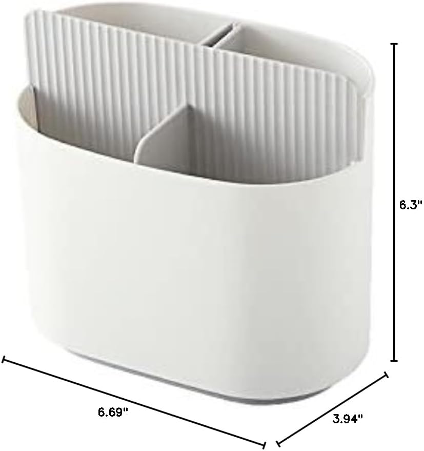 Chopstick Holder ----Two-Color Drain Chopsticks Cage Removable Cutlery Holder Spoon Tableware Storage Rack Containers Kitchen Organizer ( Color : Grey )