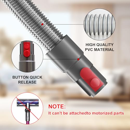 Image of Flexible Extension Hose Attachment Compatible for Dyson - Compatible with V15 V11 V10 V8 V7 Outsize Absolute Motorhead Trigger Cordless Vacuum Cleaner Accessories Gadgets
