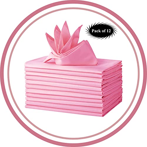 Servilletas de Tela de Algodón color Rosa Baby Pack 12 miniatura 5