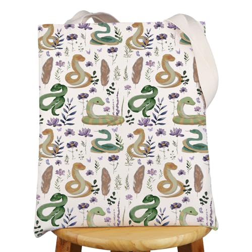 G2TUP Snake Lover Tote Bag Reptile Snake Print Shoulder Bag