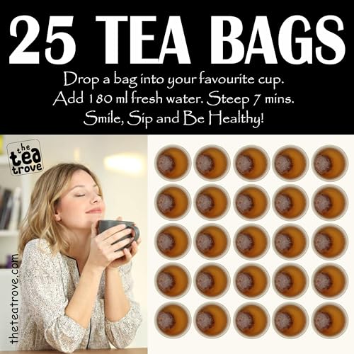Image of the tea trove Arjun Tea Bags-25 Eco-Friendly Arjuna Tea Bags In Resealable Pouch-Caffeine Free Ayurvedic Tea Blend Of Arjun Ki Chaal And Amla Herbal Tea For Heart And High Bp Pack Of 1,70 Grams