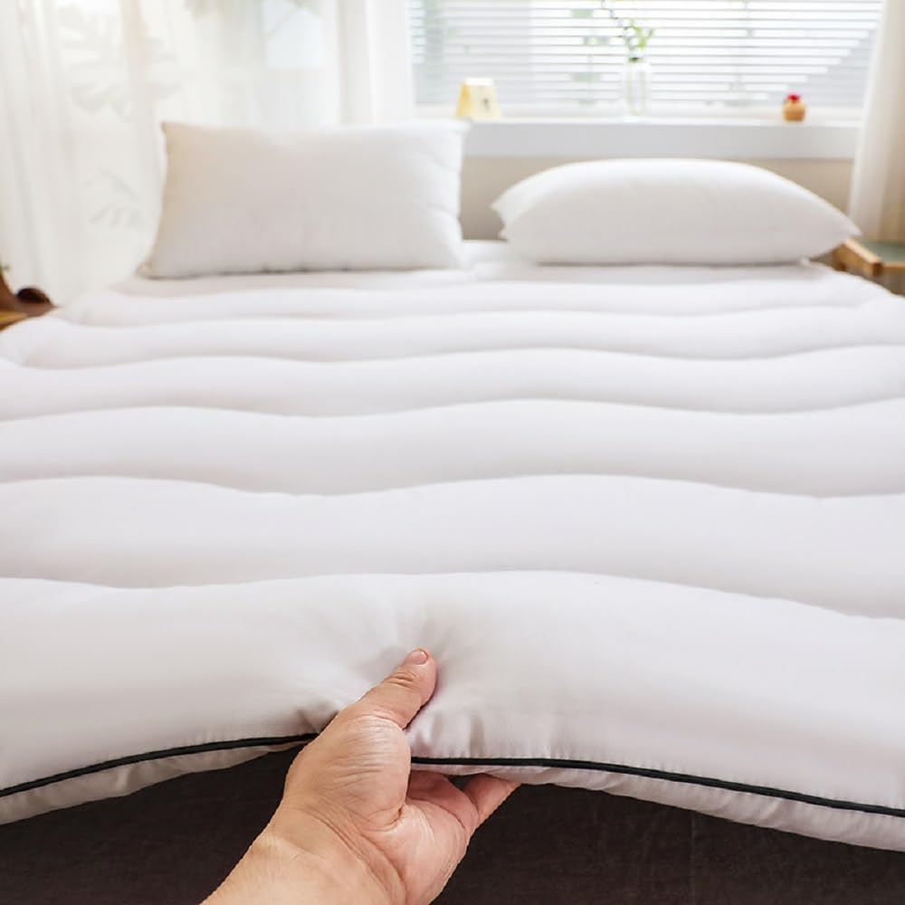 Surmatelas 140 x 190,Epaisseur 4 CM,sur Matelas 2 Personnes avec Bande Elastique,Moelleux,Respirant (140x190)